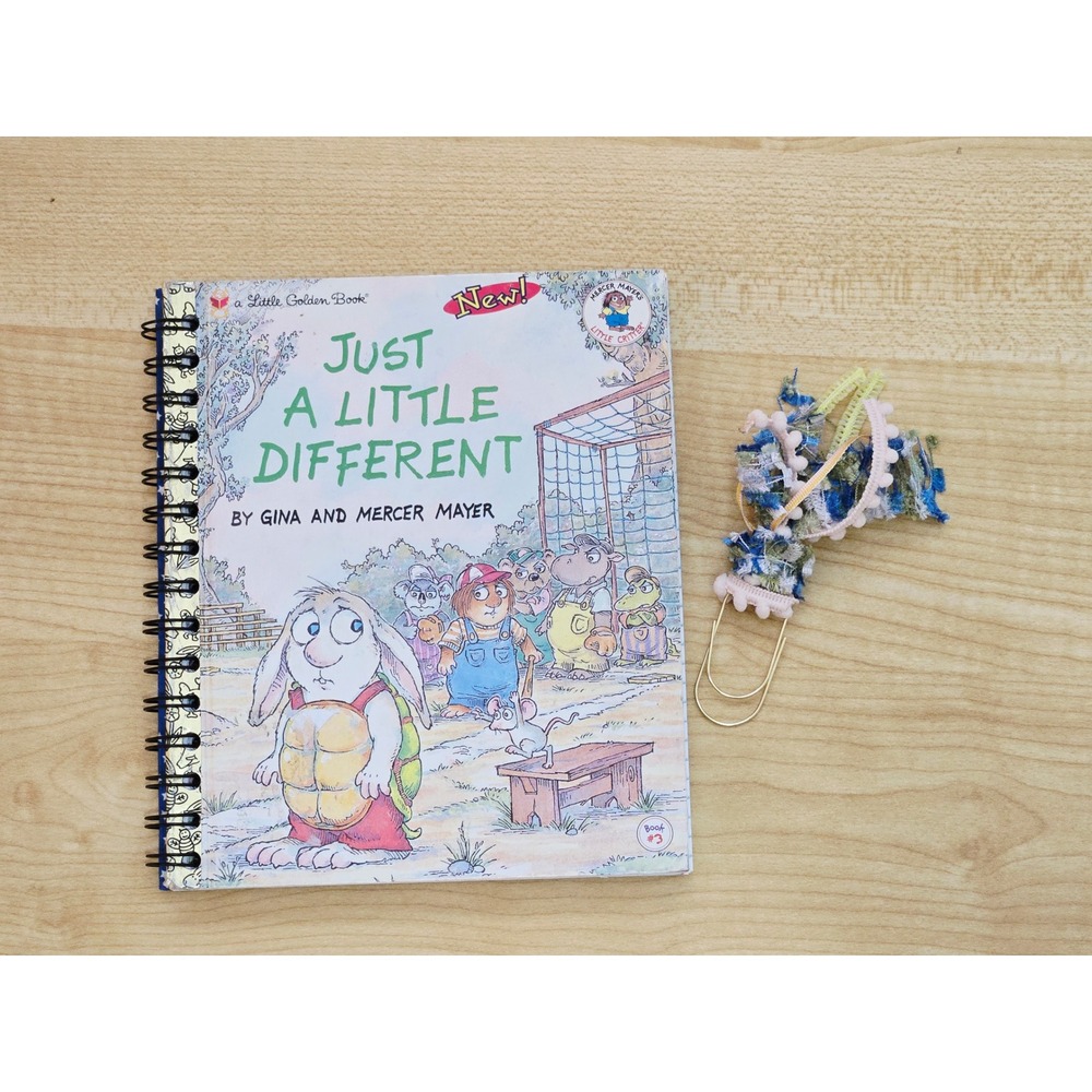 'Just a Little Different' Little Golden Book Upcycled Journal-75+ Pages-Handmade